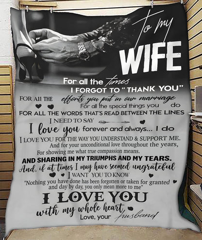 To My Wife Blanket – A Love Story From Husband