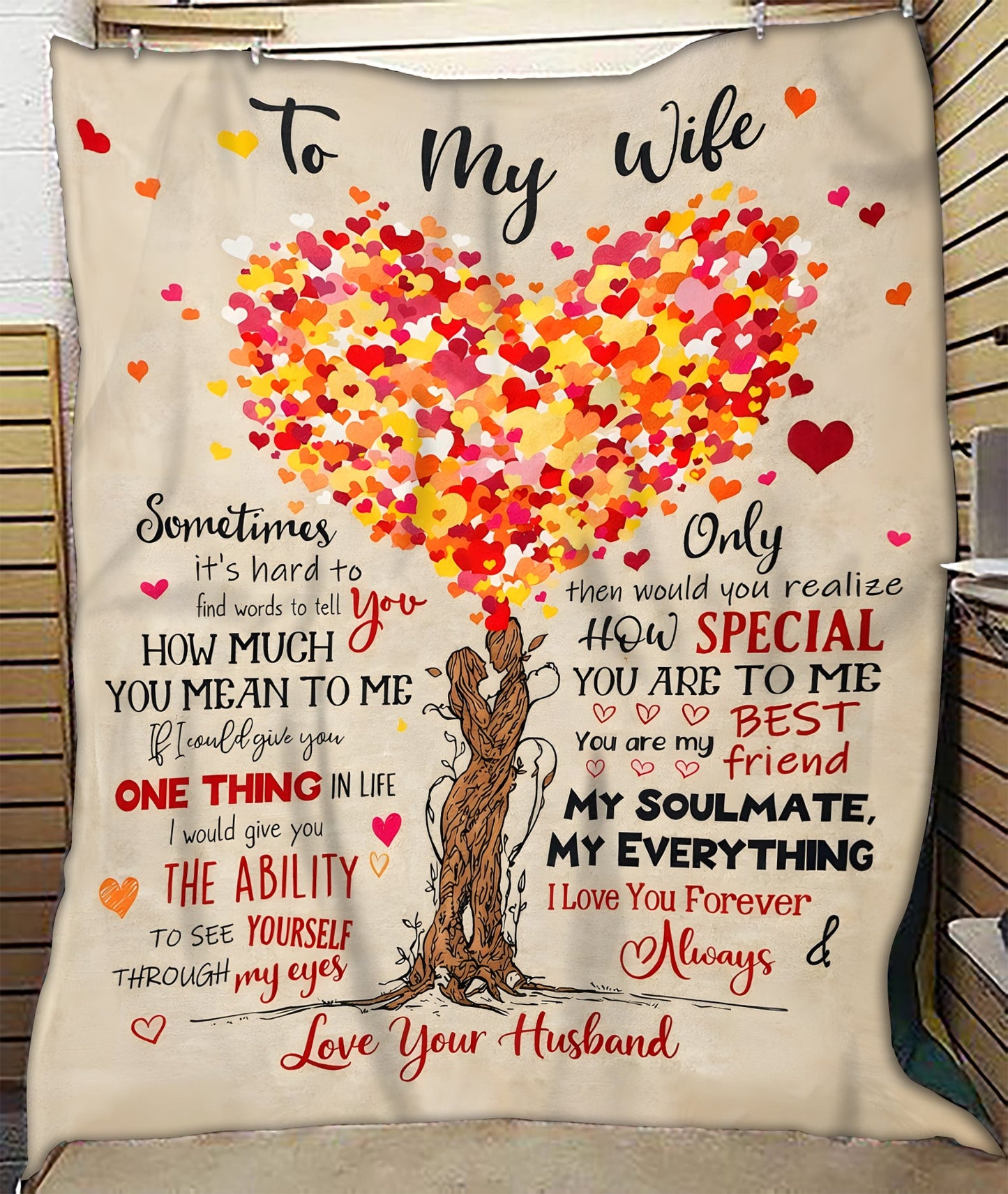To My Wife Gift Blanket – A Special Love From Husband (SKU26B-01191)