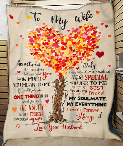 To My Wife Gift Blanket – A Special Love From Husband (SKU26B-01191)
