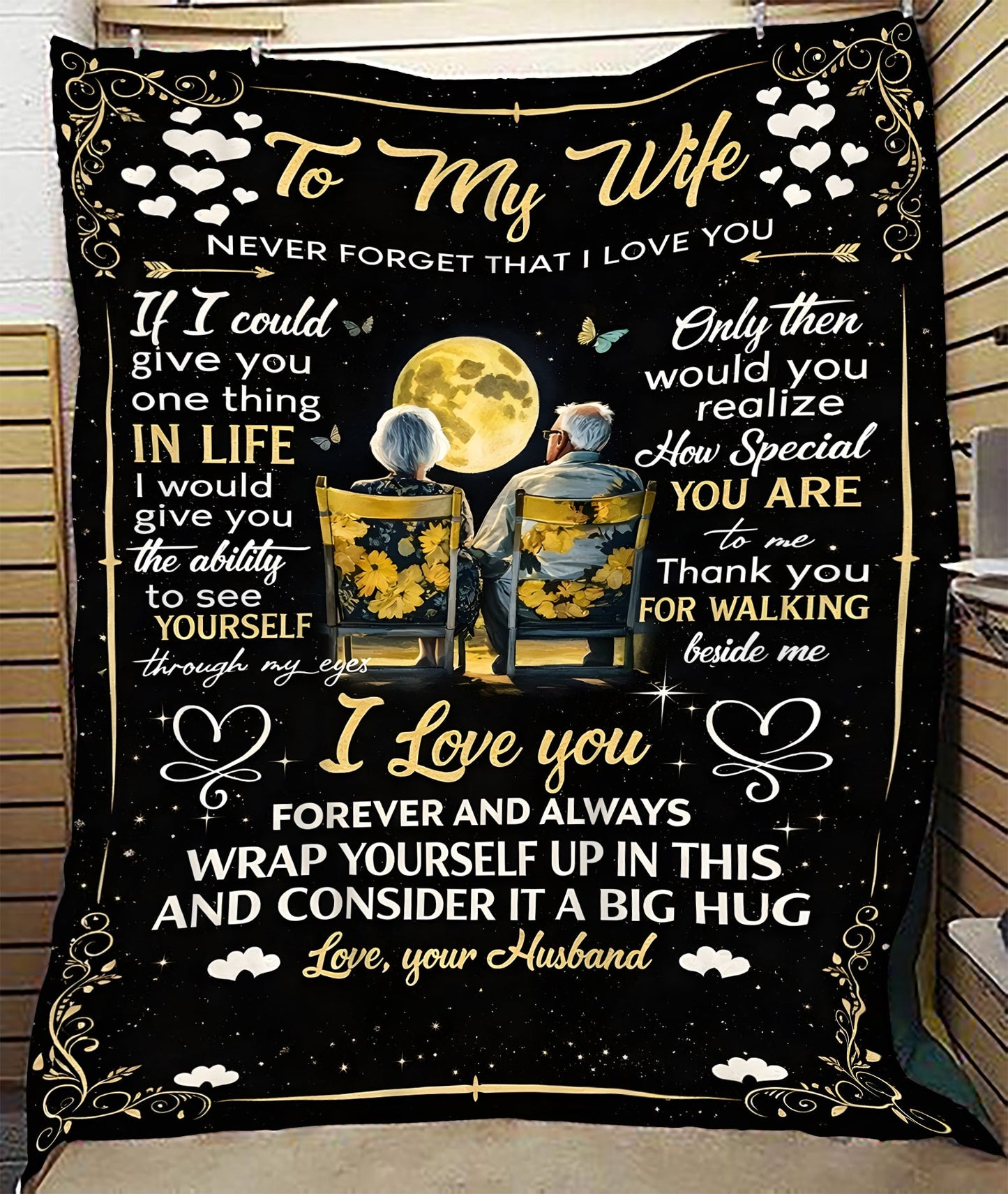 To My Wife Blanket – Wrapped In Love From Husband (SKU26B-01275)