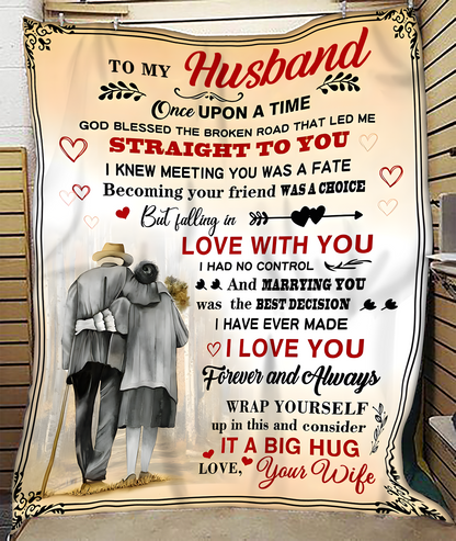 To My Husband Blanket – A Love That Feels Like Home From Wife (SKU26B-01310)