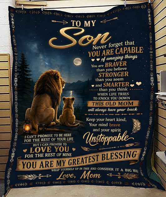 Special Gift For Your Son From Mom - Blanket - (SKU2607-21)