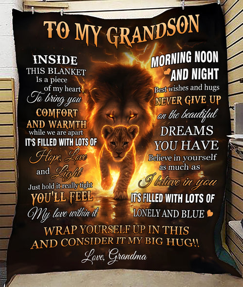 Special Gift For Your Grandson Blanket - From Grandma (SKUB12-133)