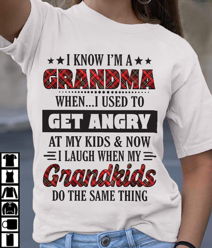 KNOW I'M A GRANDMA WHEN... I USED TO GET ANGRY AT MY KIDS & NOW I LAUGH WHEN MY GRANDKIDS DO THE SAME THING - from grandma ntnt00 (SKU07-111)