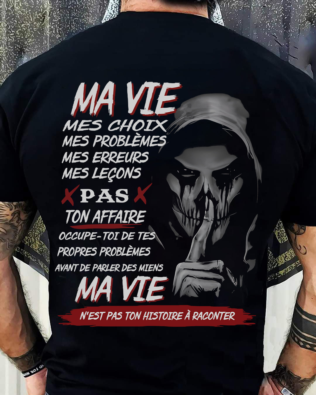 MA VIE – T-shirt pour homme – ntnt00 (SKU12-247)