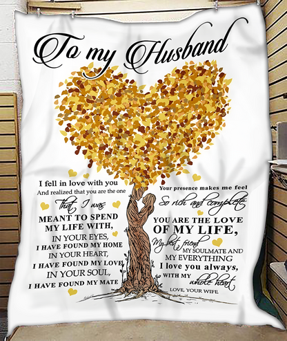 To My Husband Blanket – Forever Love From Wife (SKU26B-01279)