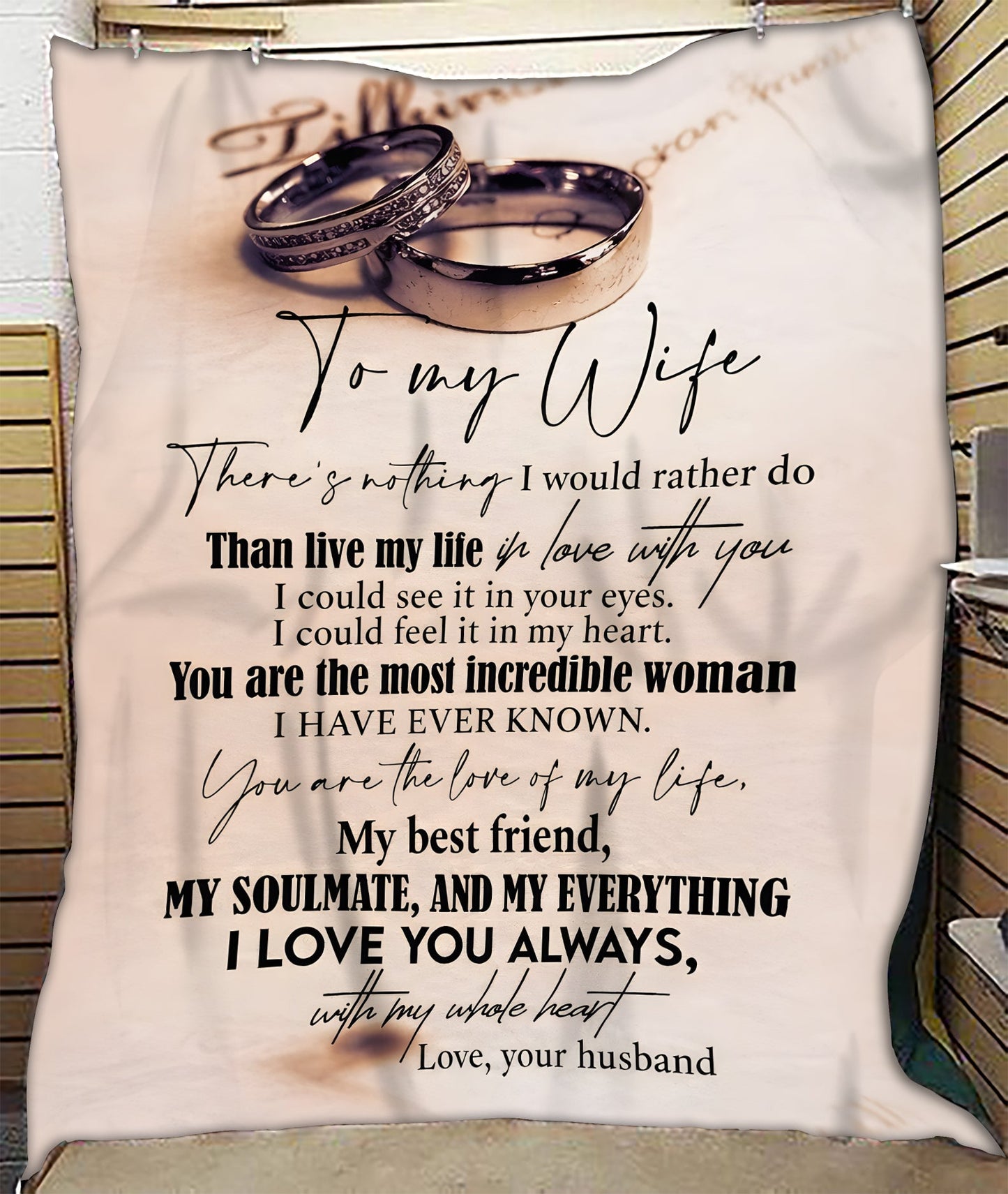 To My Wife Blanket – From Husband, My Forever And Always
