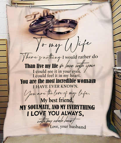 To My Wife Blanket – From Husband, My Forever And Always