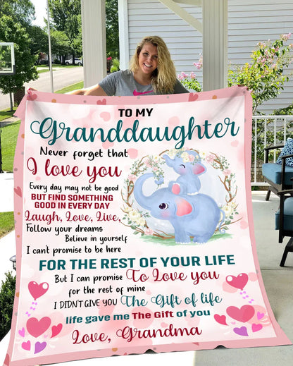 Special Gift For Your Granddaughter Blanket - From Grandma (SKUB11-150)