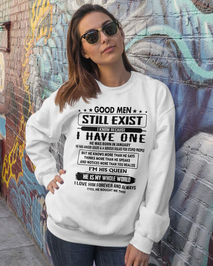 January - Good men Still Exist - gift for your girlfriend, wife from Husband - ntnt01 (SKU-GM-01)