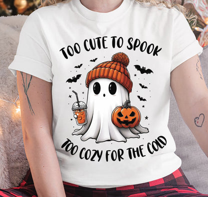 Too Cute To Spook Too Cozy For The Cold - T Shirt For Woman - ntnt (SKU09-50)