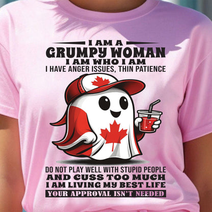 I Am A Grumpy Woman I Am Who I Am - T Shirt For Woman - ntnt (SKU09-84)