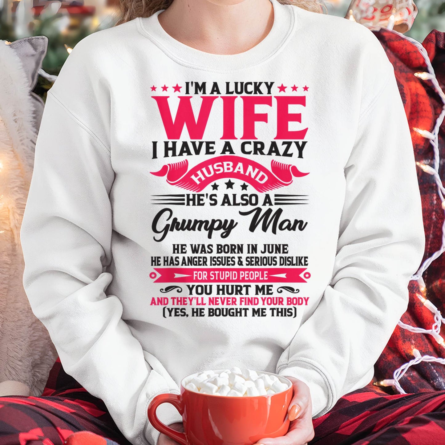 JUNE - TO MY WIFE - I'M A LUCKY WIFE - GIFT FROM HUSBAND - ntnt06 (SKU10-136-06)