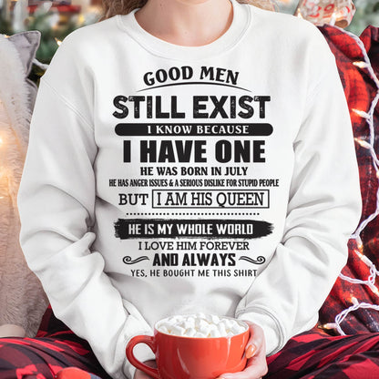 July - Good Men Still Exist - Perfect Gift For Girlfriend, Wife From Husband - ntnt07 (SKU07-166-07)