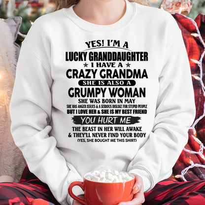 MAY - LUCKY GRANDDAUGHTER OF CRAZY GRANDMA - PERFECT GIFT FROM GRANDMA - ntnt05 (SKU12-146-05)