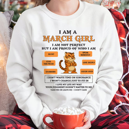 "I AM A MARCH GIRL" - Birthday Gift For March Girls - FMA ntnt03 (SKU26T-01-62-03)