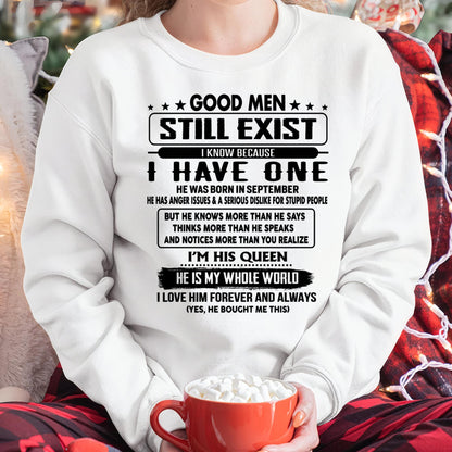 September - Good men Still Exist - gift for your girlfriend, wife from Husband - ntnt09 (SKU-GM-09)