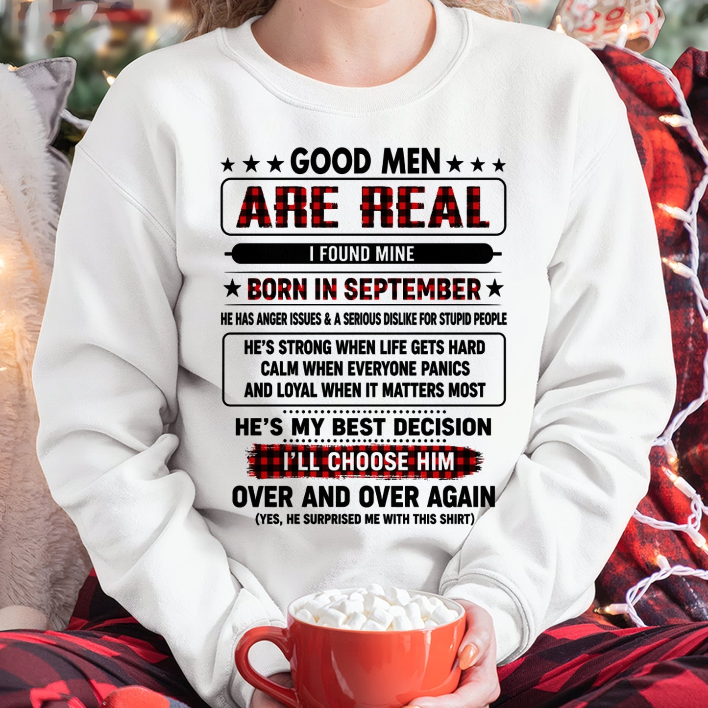 September Good Men Are Real Shirt – From Husband – NTNT09 - (SKU2608-532-09)