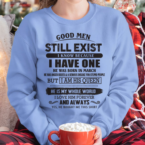 March - Good Men Still Exist - Perfect Gift For Your Girlfriend, Wife From Husband / Man - ntnt03 (SKU07-166-03)