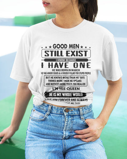 March - Good men Still Exist - gift for your girlfriend, wife from Husband - ntnt03 (SKU-GM-03)