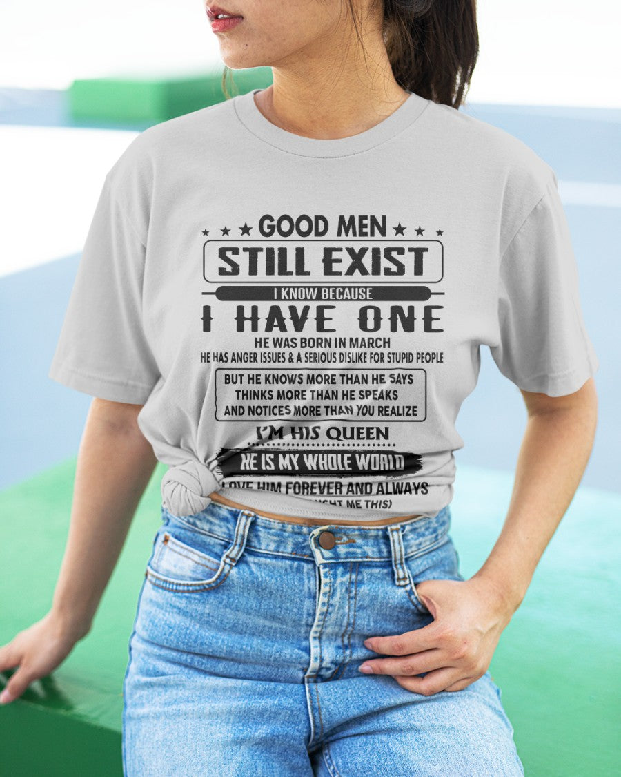 March - Good men Still Exist - gift for your girlfriend, wife from Husband - ntnt03 (SKU-GM-03)