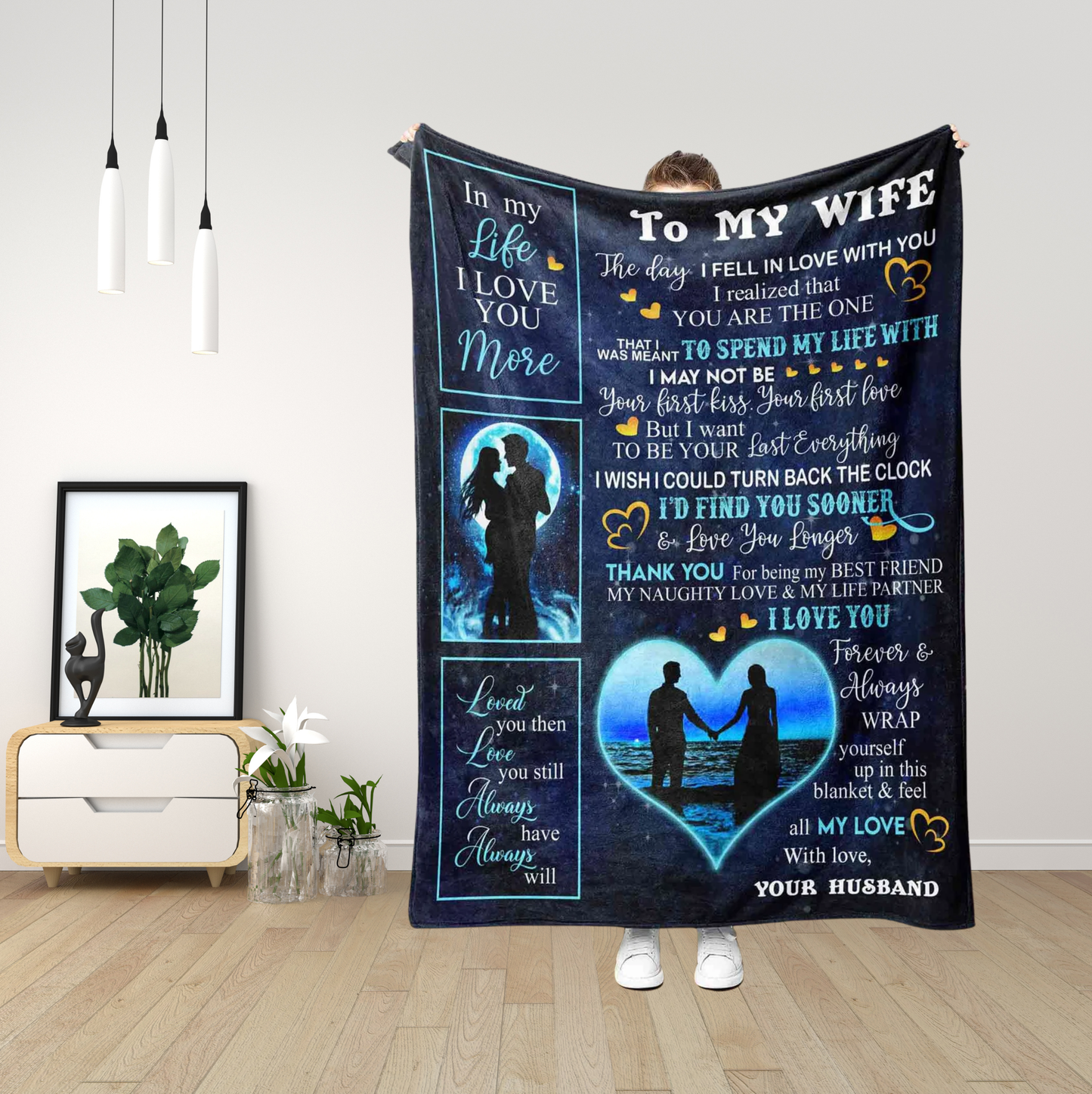 Special Gift For Wife Blanket - From Husband (SKU2602-158)
