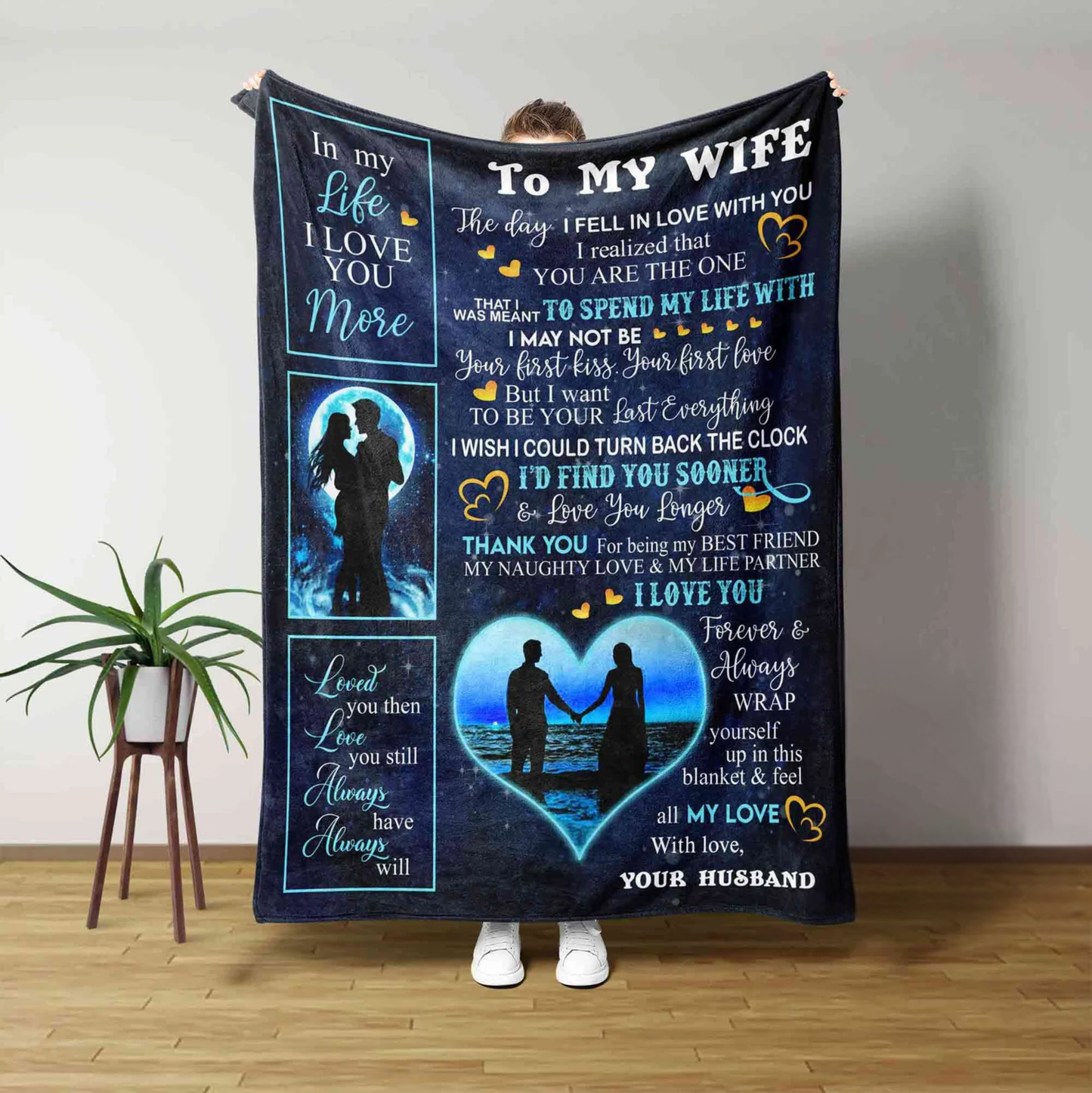 Special Gift For Wife Blanket - From Husband (SKU2602-158)