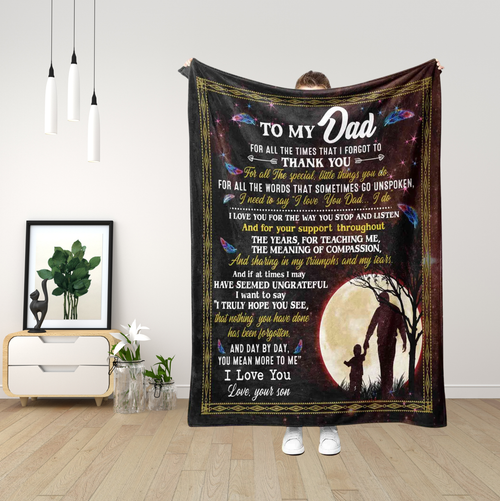 Special Gift For Dad Blanket - From Son