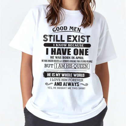 April - Good Men Still Exist - Perfect Gift For Your Girlfriend, Wife From Husband / Man - ntnt04 (SKU07-166-04)