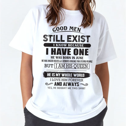 June - Good Men Still Exist - Perfect Gift For Your Girlfriend, Wife From Husband / Man - ntnt06 (SKU07-166-06)