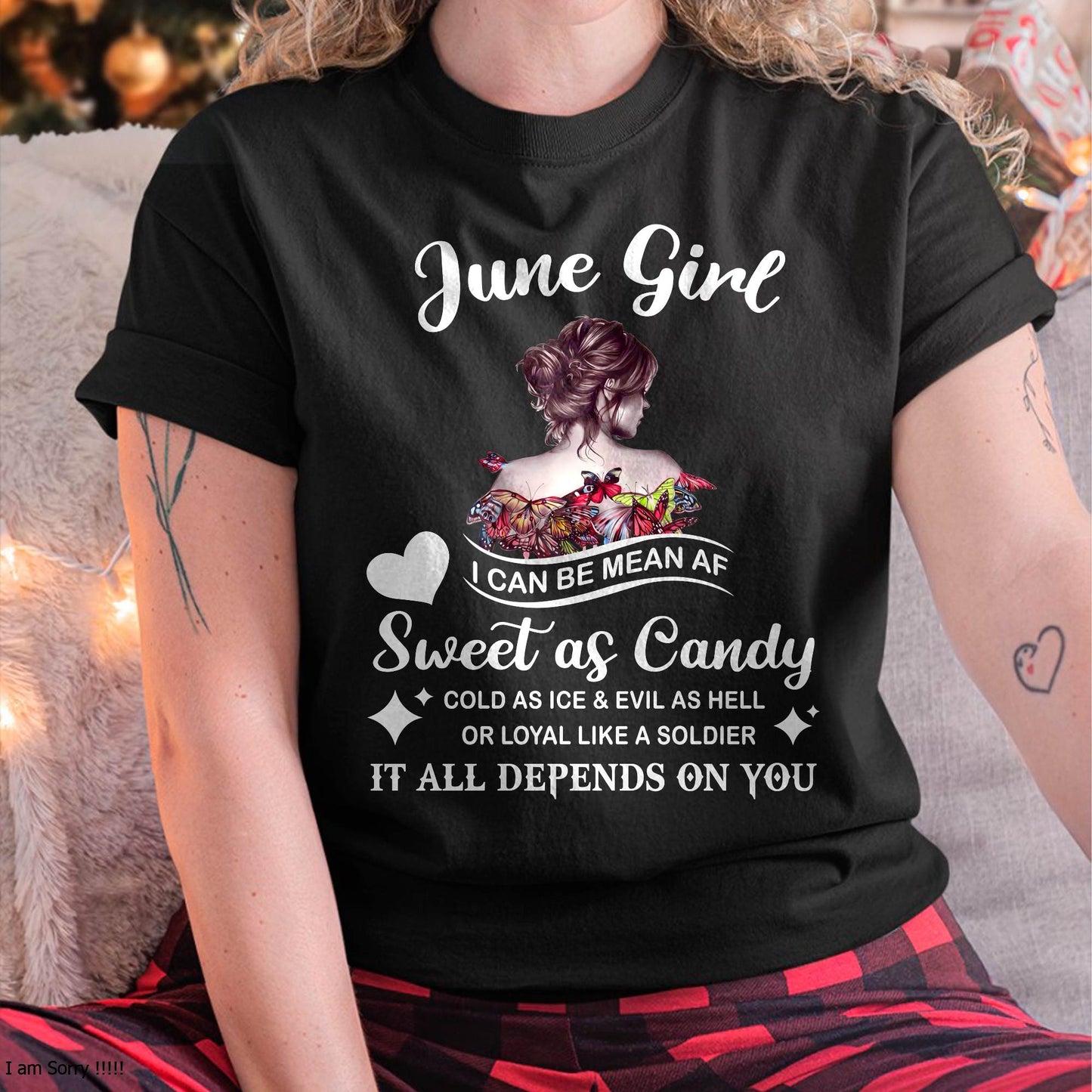 June Girl T-Shirt – Sweet As Candy, Cold As Ice - Birthday Gift for Women - ntnt06 (SKU26T-01-38-06)