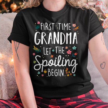 FIRST TIME GRANDMA T-SHIRT – PERFECT GIFT FOR NEW GRANDMAS - ntnt00 (SKU8-GRA00)