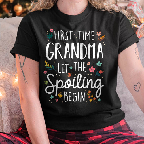 FIRST TIME GRANDMA T-SHIRT – PERFECT GIFT FOR NEW GRANDMAS - ntnt00 (SKU8-GRA00)