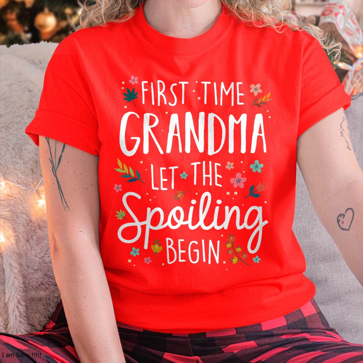 FIRST TIME GRANDMA T-SHIRT – PERFECT GIFT FOR NEW GRANDMAS - ntnt00 (SKU8-GRA00)