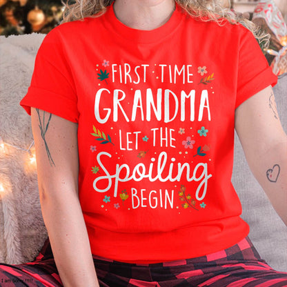FIRST TIME GRANDMA T-SHIRT – PERFECT GIFT FOR NEW GRANDMAS - ntnt00 (SKU8-GRA00)