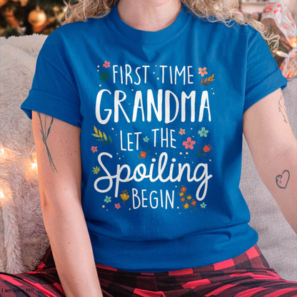 FIRST TIME GRANDMA T-SHIRT – PERFECT GIFT FOR NEW GRANDMAS - ntnt00 (SKU8-GRA00)