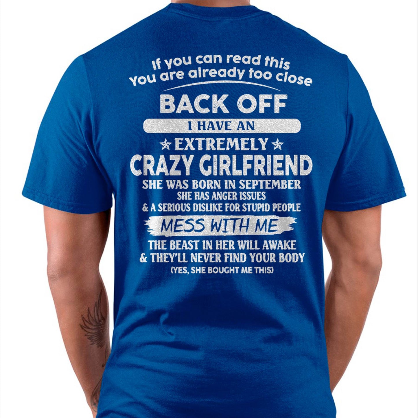 September - If You Can Read This You Are Already Too Close - Gift For Your Boyfriend, Husband From Wife - ntnt09 (SKU07-175-09)