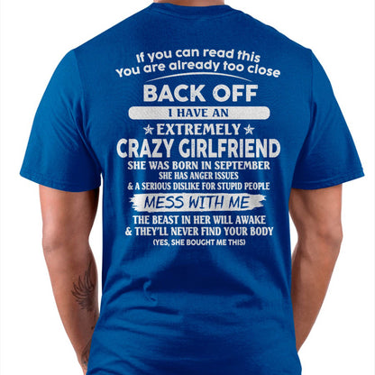 September - If You Can Read This You Are Already Too Close - Gift For Your Boyfriend, Husband From Wife - ntnt09 (SKU07-175-09)