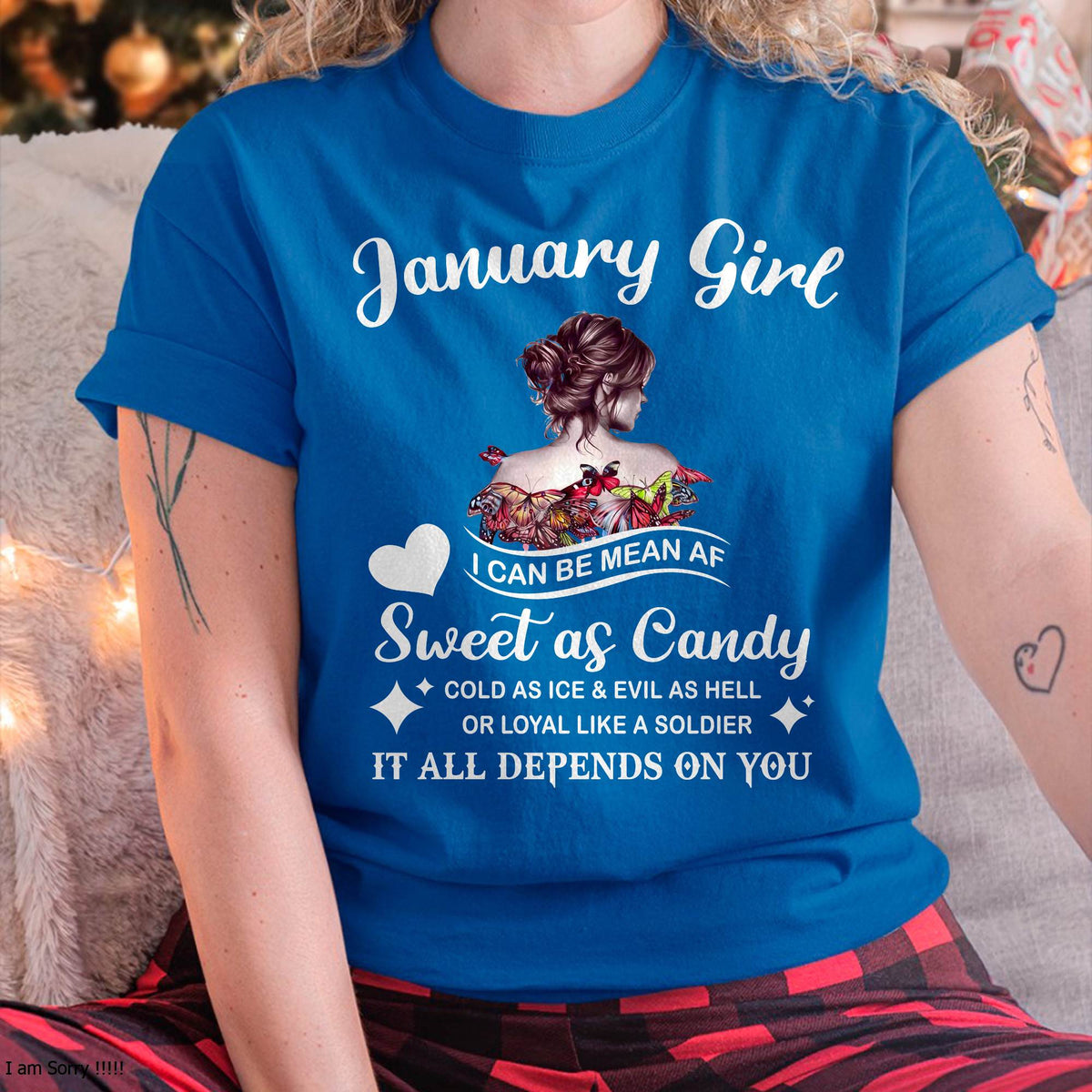 January Girl T-Shirt – Sweet As Candy, Cold As Ice - Birthday Gift for Women - ntnt01 (SKU26T-01-38-01)