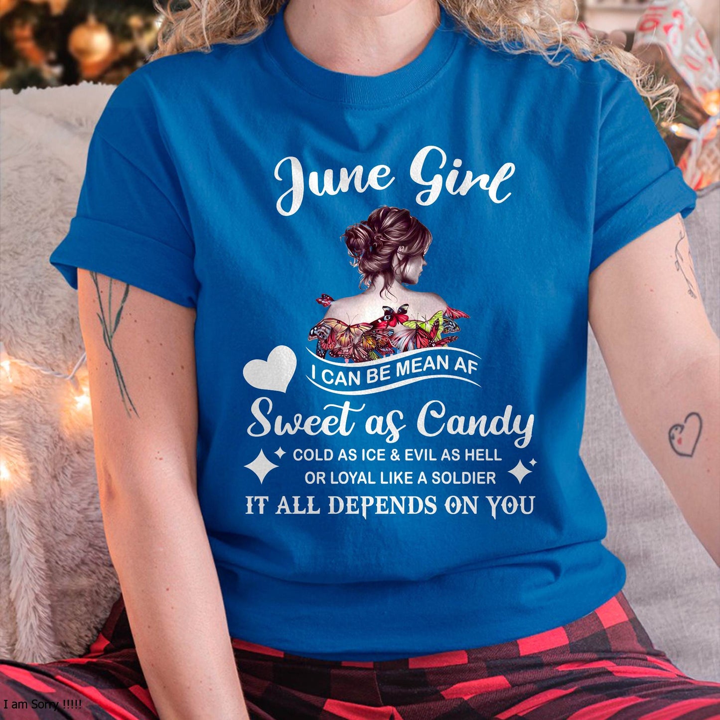 June Girl T-Shirt – Sweet As Candy, Cold As Ice - Birthday Gift for Women - ntnt06 (SKU26T-01-38-06)