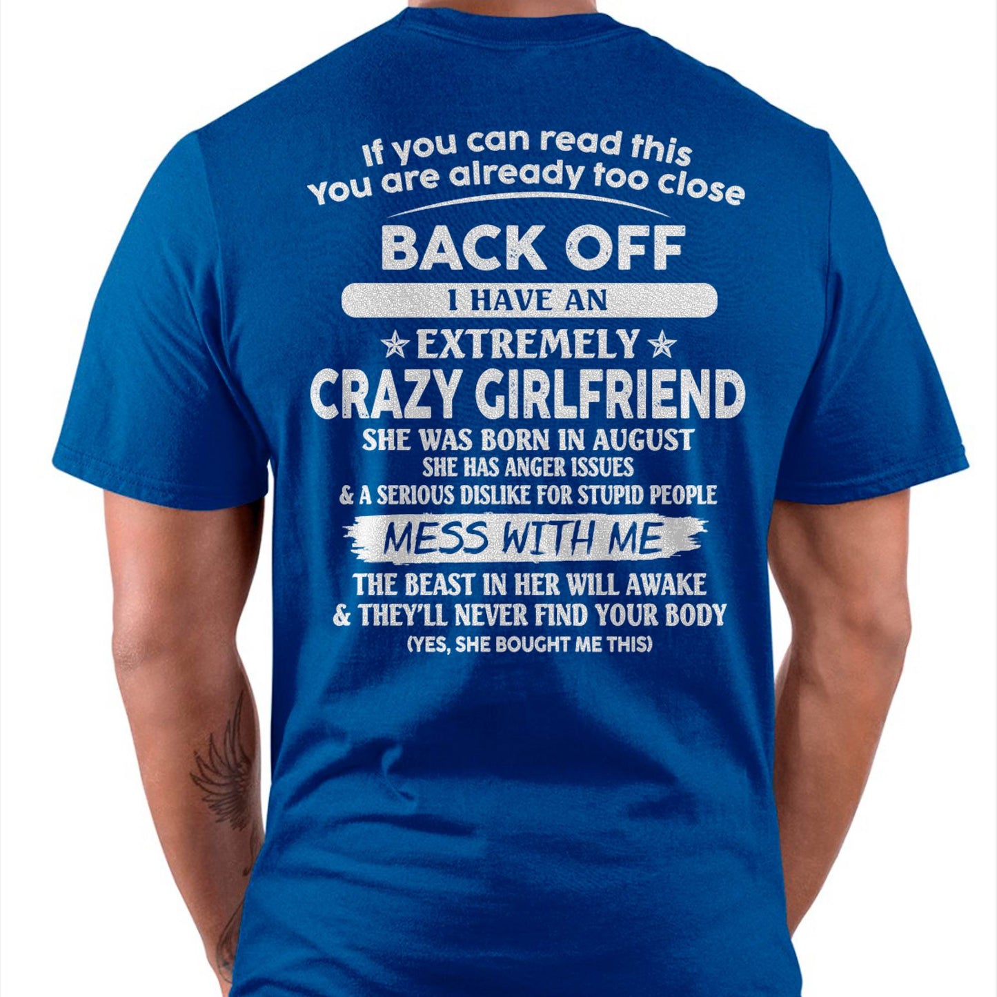 August - If You Can Read This You Are Already Too Close - Gift For Your Boyfriend, Husband From Wife - ntnt08 (SKU07-175-08)
