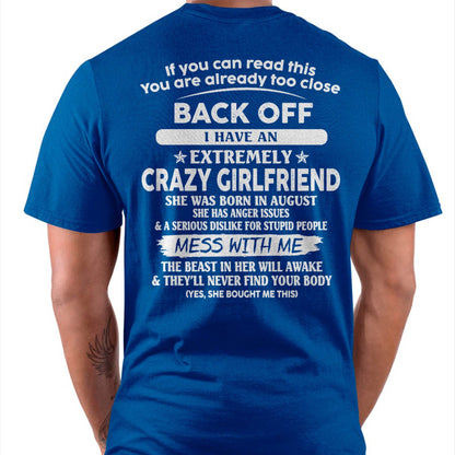 August - If You Can Read This You Are Already Too Close - Gift For Your Boyfriend, Husband From Wife - ntnt08 (SKU07-175-08)