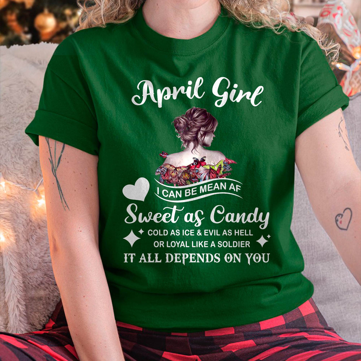 April Girl T-Shirt – Sweet As Candy, Cold As Ice - Birthday Gift for Women - ntnt04 (SKU26T-01-38-04)