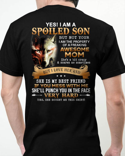 Lucky Son of Awesome Mom - Perfect Gift for Son From Mom - ntnt00 (SKU10-128-00)