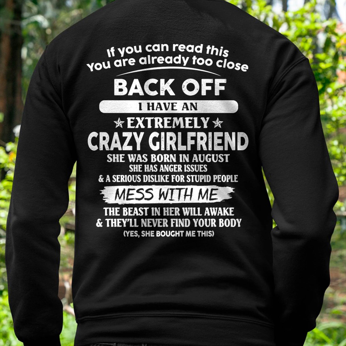 August - If You Can Read This You Are Already Too Close - Gift For Your Boyfriend, Husband From Wife - ntnt08 (SKU07-175-08)