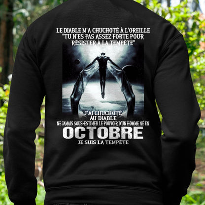 Je Suis la Tempête – Ne Jamais Sous-Estimer le Pouvoir d’un Homme Né en Octobre – T-Shirt Homme - ntnt10 (SKU26T-01160-10)