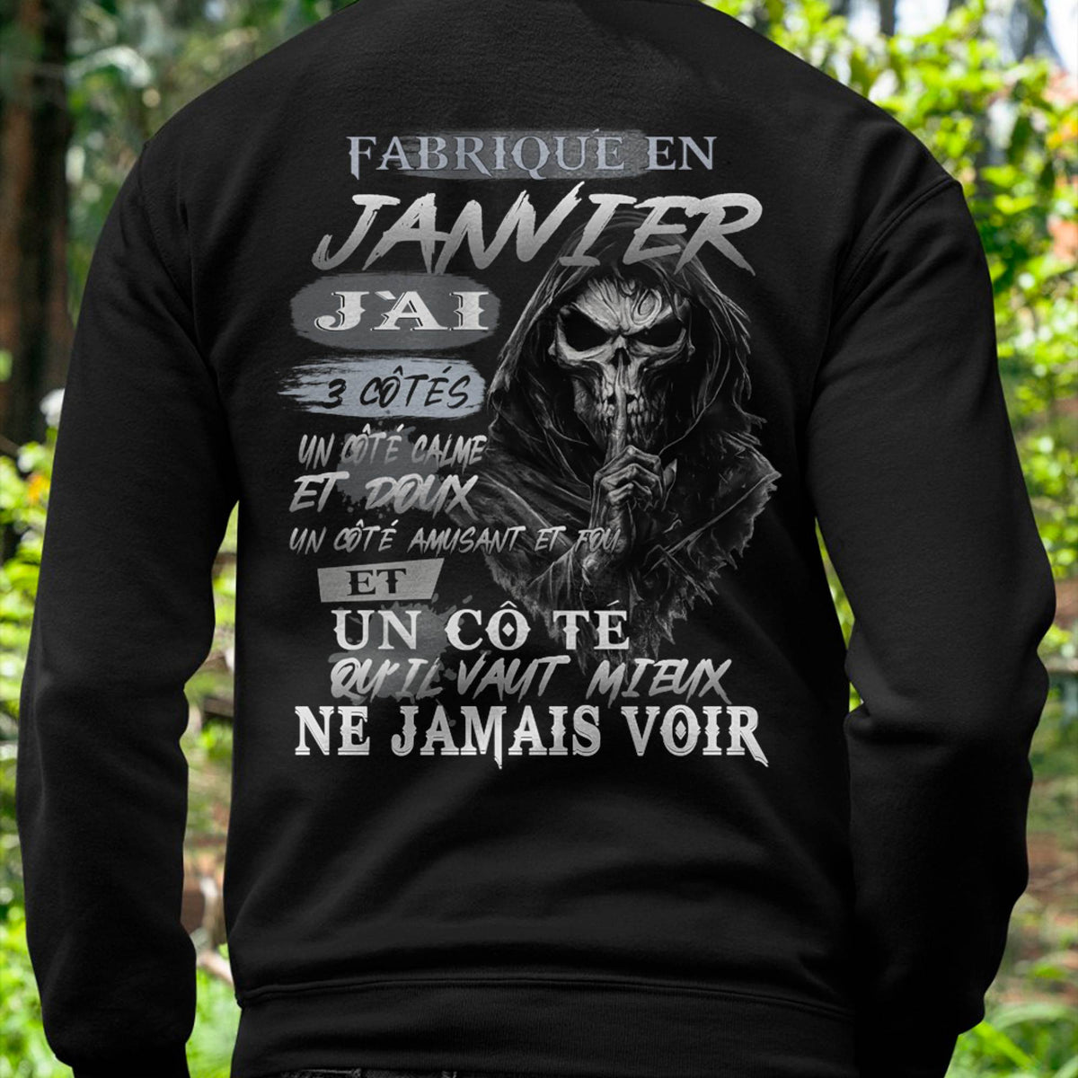 Fabriqué en Janvier – J’ai 3 Côtés | T-Shirt Homme Caractère Fort - ntnt01 (SKU26T-01174-01)