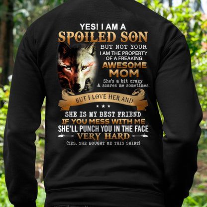 Lucky Son of Awesome Mom - Perfect Gift for Son From Mom - ntnt00 (SKU10-128-00)
