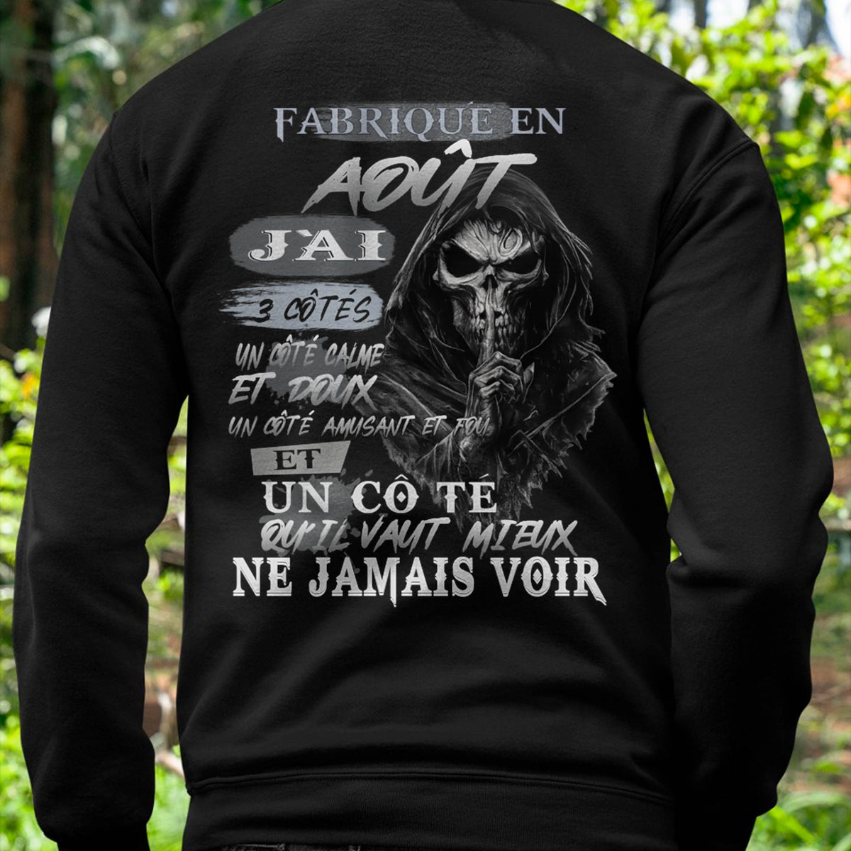 Fabriqué en Août – J’ai 3 Côtés | T-Shirt Homme Caractère Fort - ntnt08 (SKU26T-01174-08)