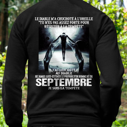 Je Suis la Tempête – Ne Jamais Sous-Estimer le Pouvoir d’un Homme Né en Septembre – T-Shirt Homme - ntnt09 (SKU26T-01160-09)
